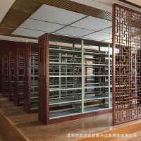 厂家直销 钢木书架 钢制架体实木护板双面复柱图书馆书架 可定制